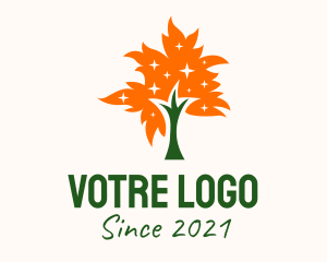 Environment Friendly - Sparkling Tree Autumn logo design