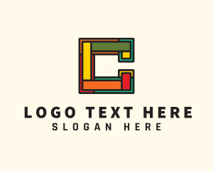 Letter Sm - Modern Cube Letter C logo design