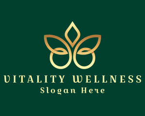 Wellness Yoga Butterfly  logo design