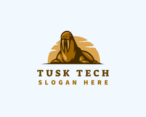 Tusk - Wild Walrus Tusk logo design