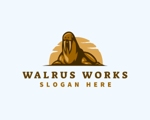 Walrus - Wild Walrus Tusk logo design