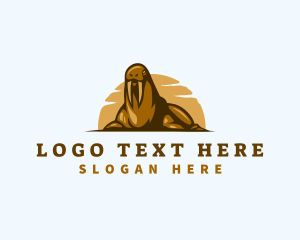 Sea Lion - Wild Walrus Tusk logo design