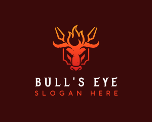 Grill Barbecue Bull logo design