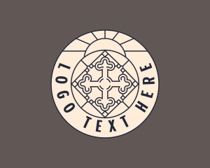 Funeral - Christian Church Cross logo design