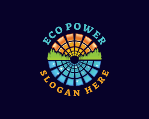 Renewable - Solar Panel Energy logo design