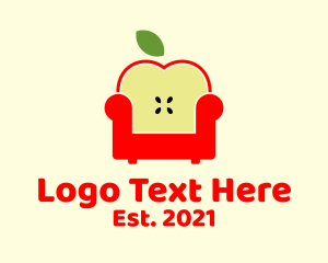 Fruit Stand - Apple Sofa Couch logo design