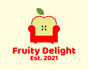 Fruity - Apple Sofa Couch logo design