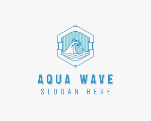 Wave Island Resort logo design