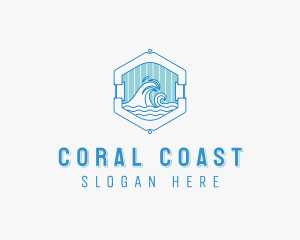 Wave Island Resort logo design