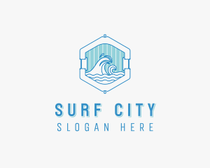 Wave Island Resort logo design