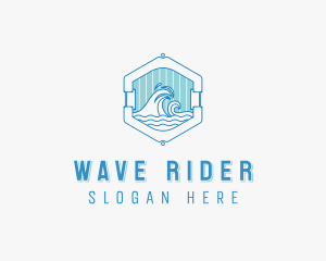 Wave Island Resort logo design