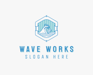 Wave Island Resort logo design