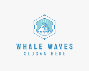 Wave Island Resort logo design