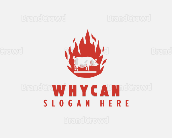 Flame Pig Barbecue Logo