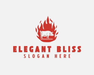 Flame Pig Barbecue Logo