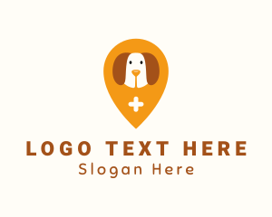 Vet - Dog Veterinary Location Pin logo design