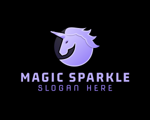 Magical Fantasy Unicorn logo design