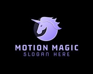 Magical Fantasy Unicorn logo design