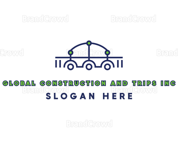 Bridge Truck Construction Logo
