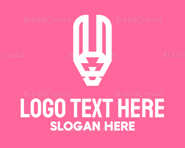 Abstract Geometric Rabbit Logo