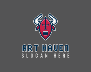 American Football Bull logo design