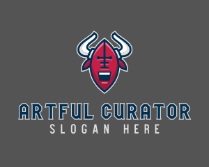 American Football Bull logo design