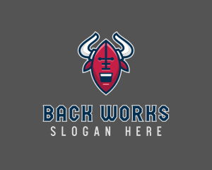 American Football Bull logo design