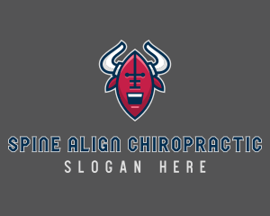 American Football Bull logo design