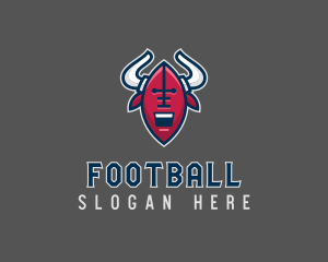 American Football Bull logo design