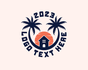 Sea - Palm Tree Getaway logo design