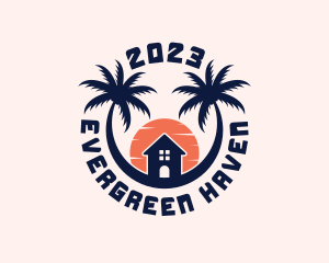 Trees - Palm Tree Getaway logo design