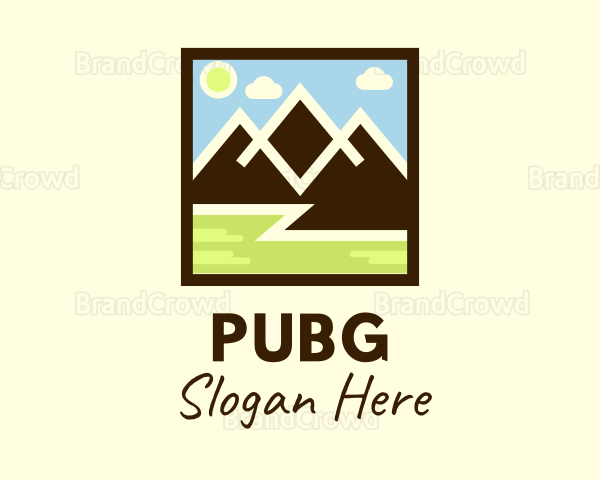 Mountain Peak Hiking Logo