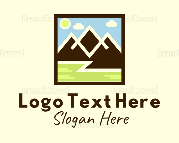 Mountain Peak Hiking Logo