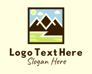 Travel Destination - Mountain Peak Hiking logo design