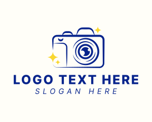 Photobooth - Studio Camera Sparkles logo design