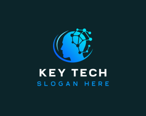 Artificial Intelligence Cyber Tech logo design