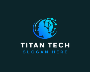 Artificial Intelligence Cyber Tech logo design