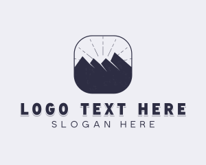 Rock Climbing - Outdoor Mountain Climbing logo design