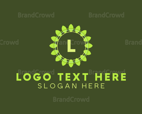 Leaf Radial Organic Produce Logo