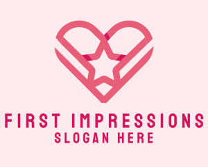 Heart Star Dating logo design