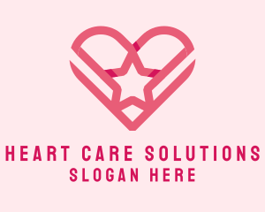 Heart Star Dating logo design