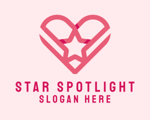 Heart Star Dating logo design