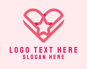 Heart Star Dating logo design