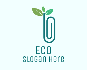 Eco Friendly Paper Clip Logo