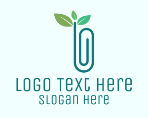 Office - Eco Friendly Paper Clip logo design