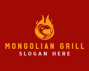 Fish BBQ Grill logo design