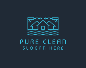 Clean House Pressure Wash  logo design