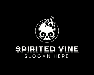 Alcohol - Skull Alcohol Drink logo design