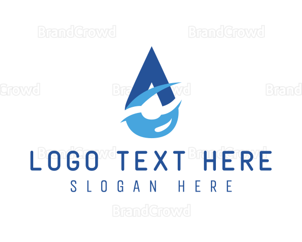 Droplet Letter A Logo