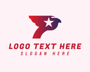 Campaign - Patriotic Bird Letter P logo design